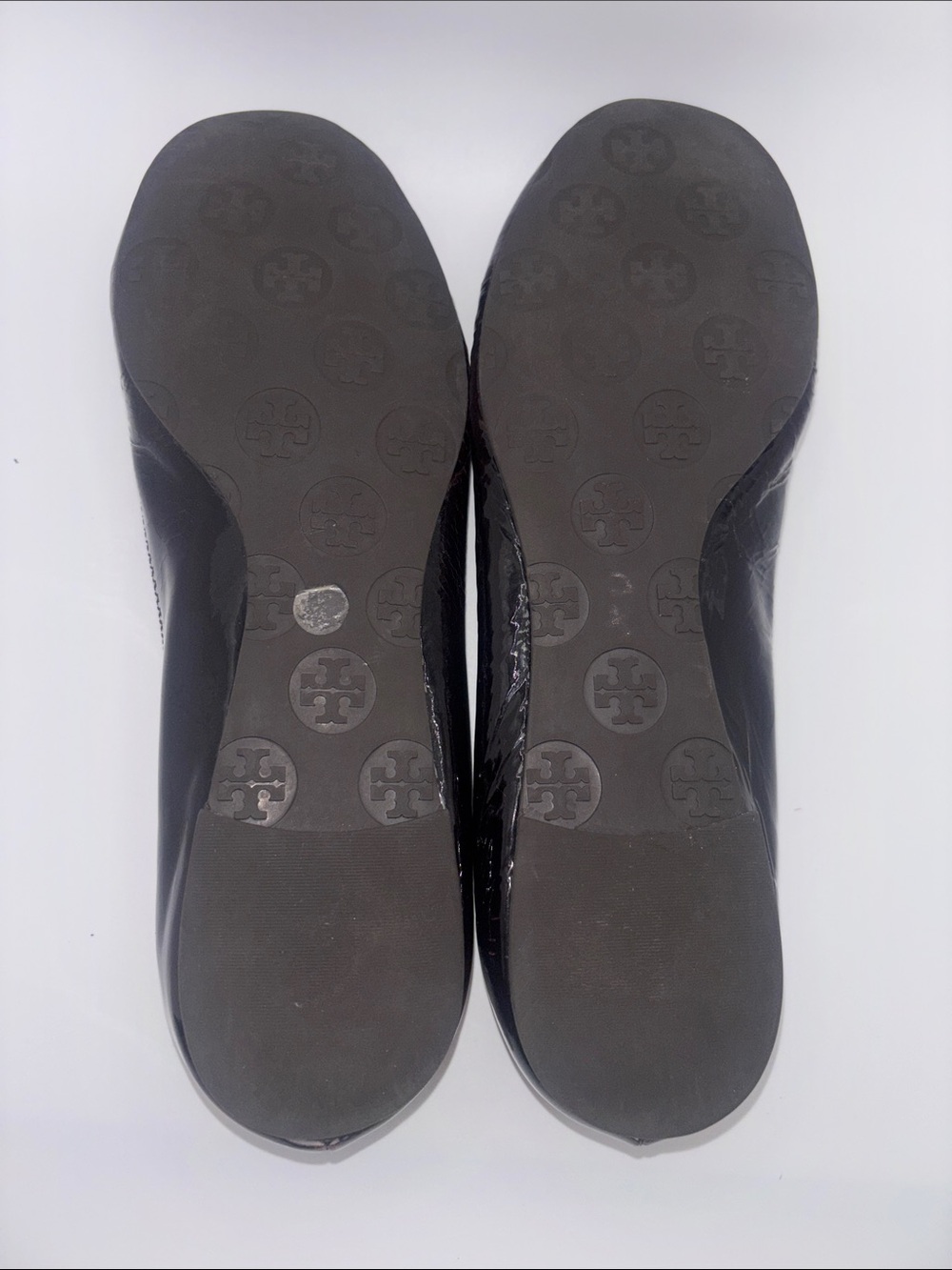 Tory Burch Burgundy Patent Leather Reva-Style Ballet Flats - Picture 9 of 10